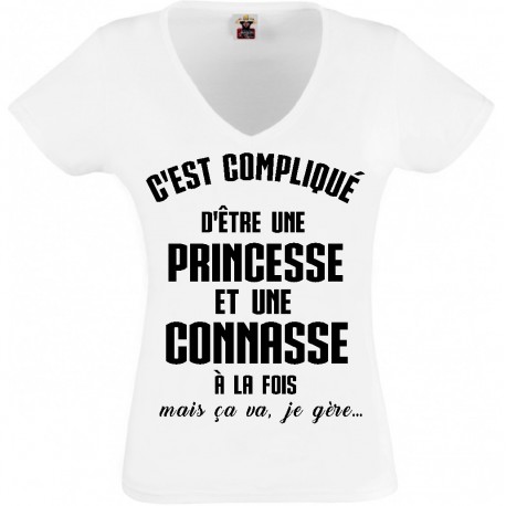 T-shirt princesse et connasse