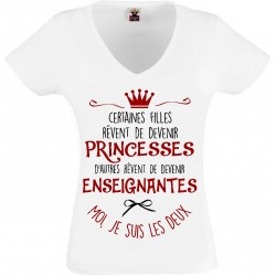T-shirt princesse enseignante