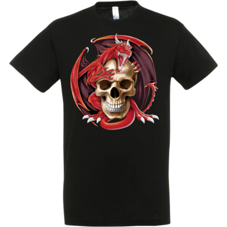 T-shirt dragon tête de mort