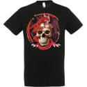 T-shirt dragon tête de mort
