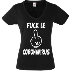 T-shirt fuck le corona doigt