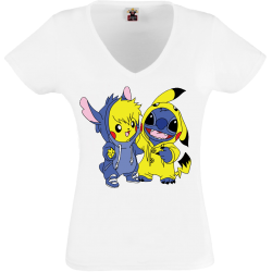 T-shirt Pikachu et Stitch